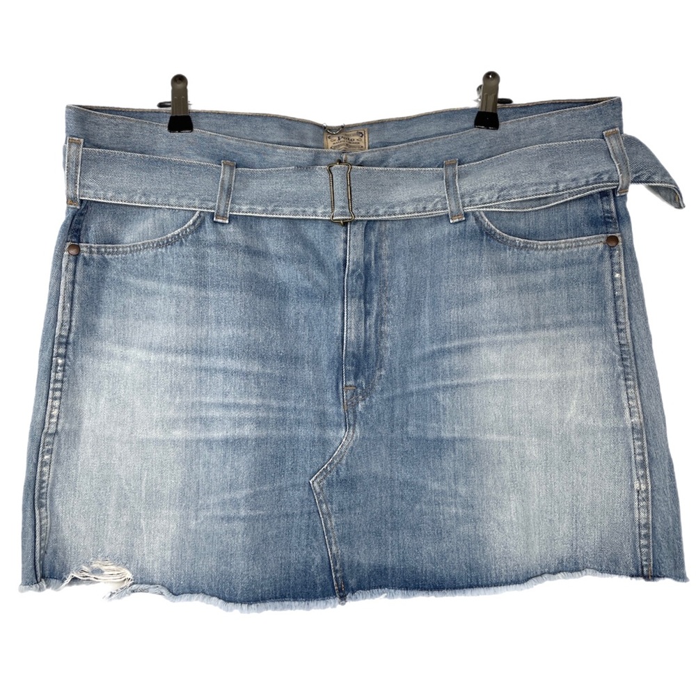 Polo Ralph Lauren Denim Belted Mini Skirt - Picture 1 of 11
